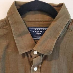 Charles Tyrwhitt Casual XXL green striped